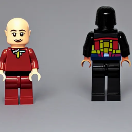 Image similar to jean luc picard lego mini figure