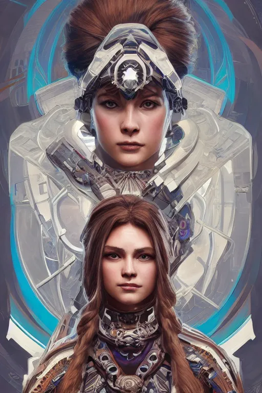 Image similar to symmetry!! portrait of woman with seal features in the style of horizon zero dawn, machine face, intricate, elegant, highly detailed, digital painting, artstation, concept art, smooth, sharp focus, illustration, art by artgerm and greg rutkowski and alphonse mucha, 8 k