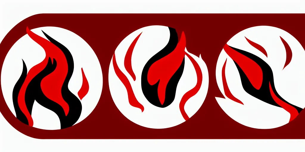 Prompt: vector pictogram of fire flames warning label, sharp, 8k, close-up