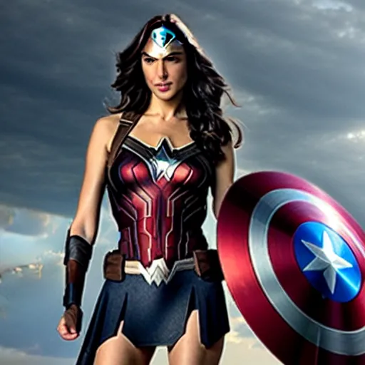 Image similar to gal gadot as captain america