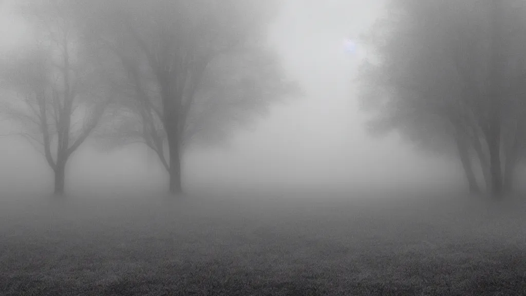 Prompt: empty area, gray fog, dramatic,