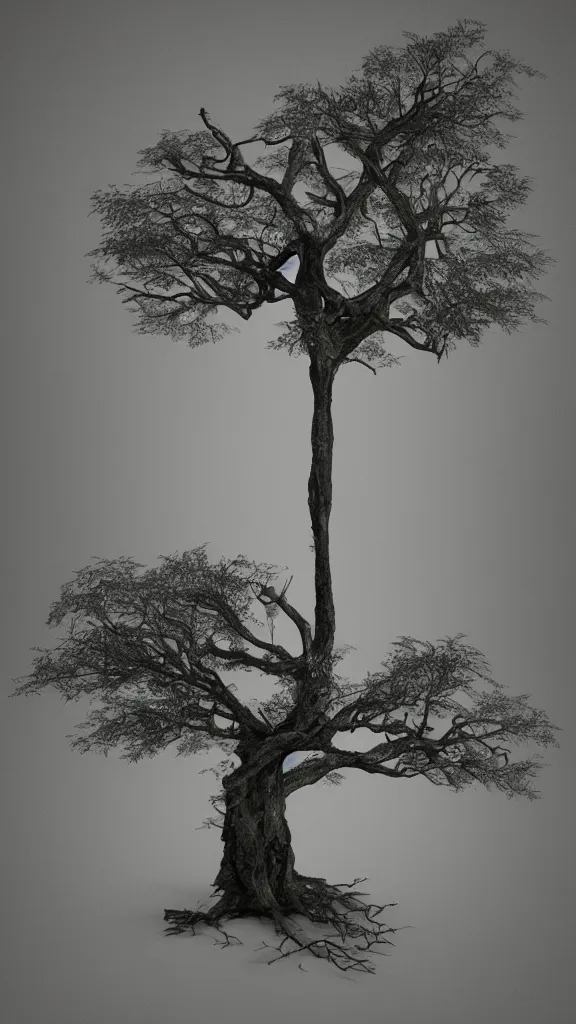 Image similar to tree by baars, ingrid, octane render, 4 k, 8 k, ( sharp ), very very beautiful, stunning, twisted, vanishing, transparent, ethereal