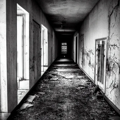 scary school hallway