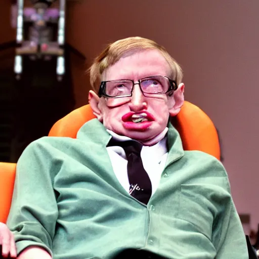 Image similar to stephen hawking cosplaying as the hulk, muscly stephen hawking wearing a hulk costume, bill gates jacked beefy cosplay award winner