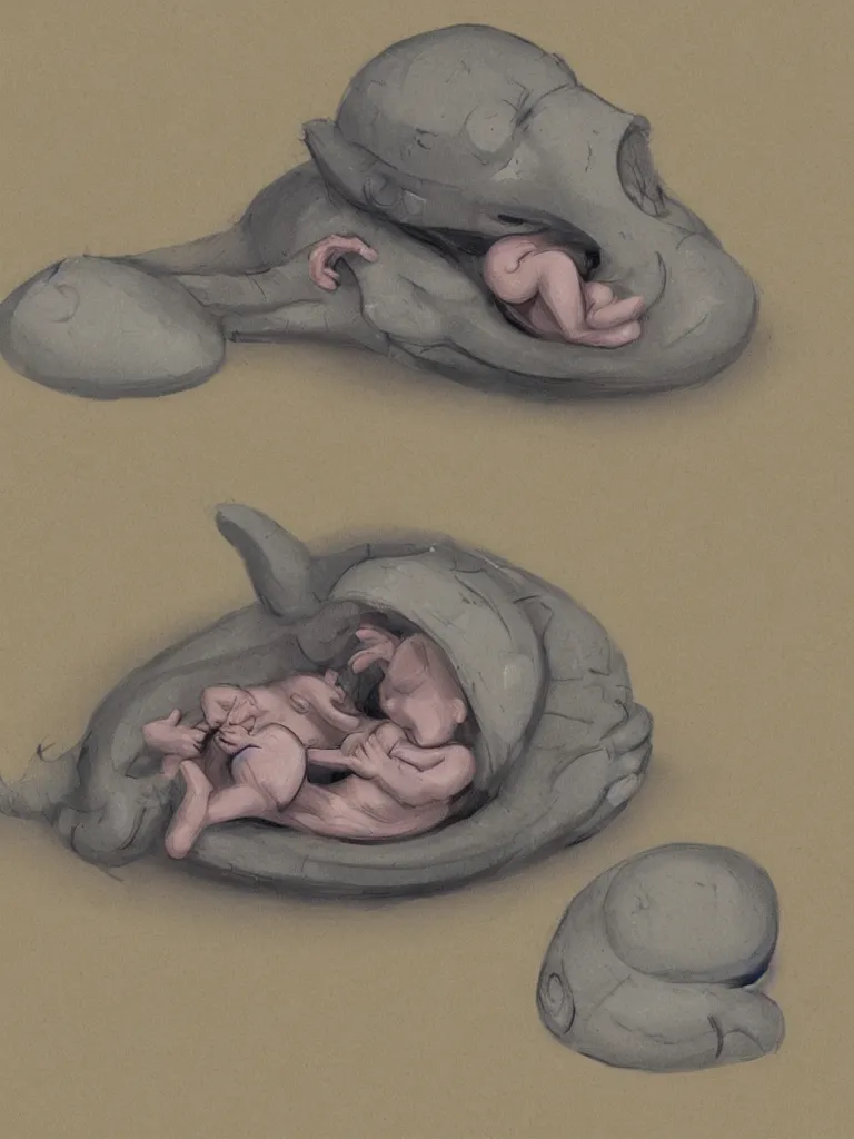 Image similar to fetus by disney concept artists, blunt borders, rule of thirds