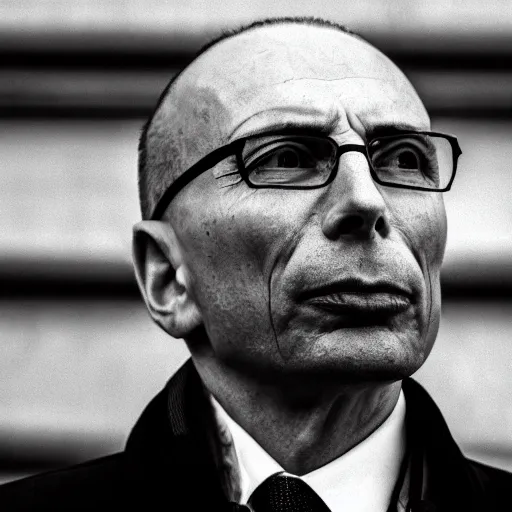 Image similar to Dramatic photo of Enrico Letta, crying and broken with gloomy sky