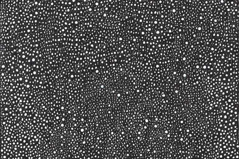 Image similar to black figure, faceless people dark, dots, drip, stipple, pointillism, technical, abstract, minimal, style of francis bacon, asymmetry, pulled apart, cloak, hooded cowl, made of dots, abstract, balaclava, colored dots, sploch