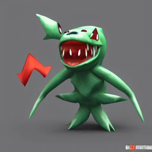 Prompt: scary pokemon that doesn't exist, 3 d rendered
