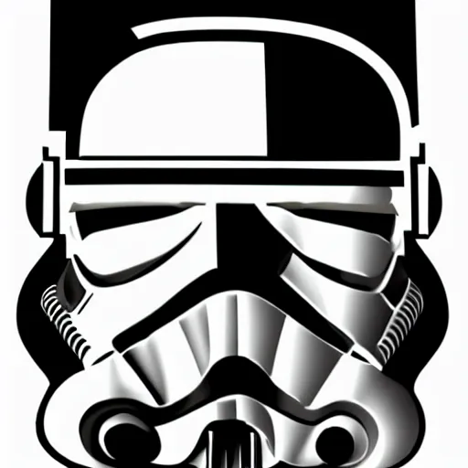 Prompt: a nice vector sticker of a star-wars-storm-trooper