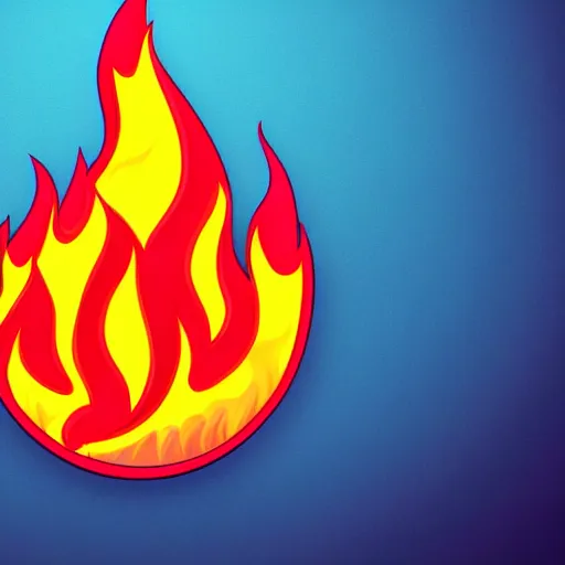 Image similar to cartoon building on fire as logo, burning, flames, symmetrical, washed out color, centered, art deco, 1 9 5 0's futuristic, glowing highlights, peaceful