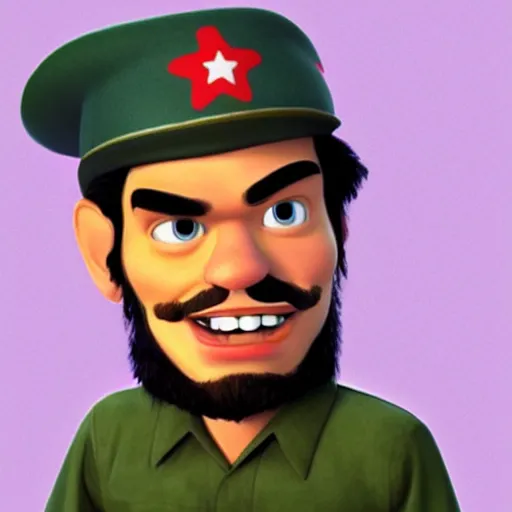 Prompt: che guevara as a pixar character