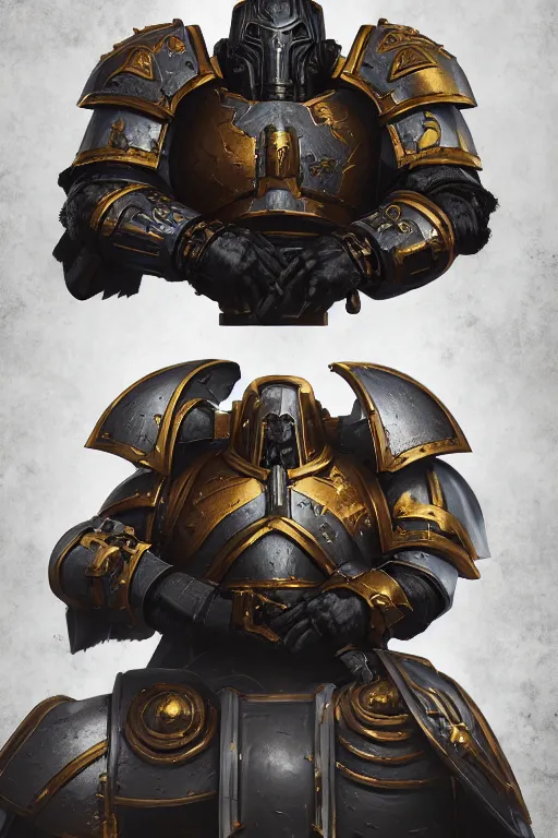 Image similar to armor portrait heros warhammer 4 0 k horus heresy fanart - the primarchs emperor by johannes helgeson animated with vfx concept artist & illustrator global illumination ray tracing hdr fanart arstation zbrush central hardmesh 8 k octane renderer comics stylized