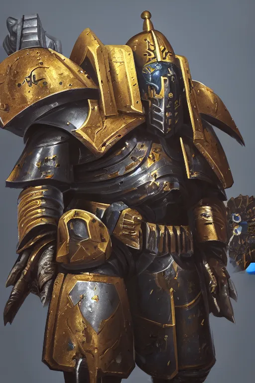 Image similar to armor portrait heros warhammer 4 0 k horus heresy fanart - the primarchs emperor by johannes helgeson animated with vfx concept artist & illustrator global illumination ray tracing hdr fanart arstation zbrush central hardmesh 8 k octane renderer comics stylized