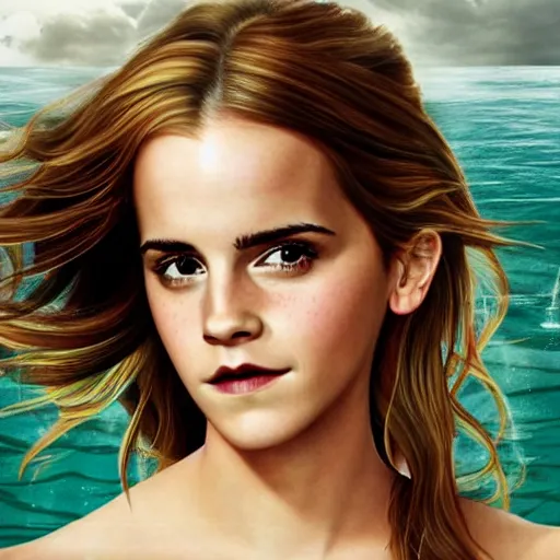 Image similar to emma watson as a mermaid