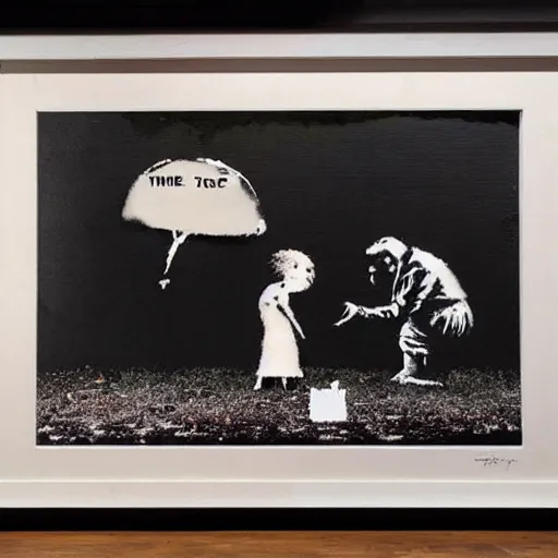 Image similar to time gone by banksy