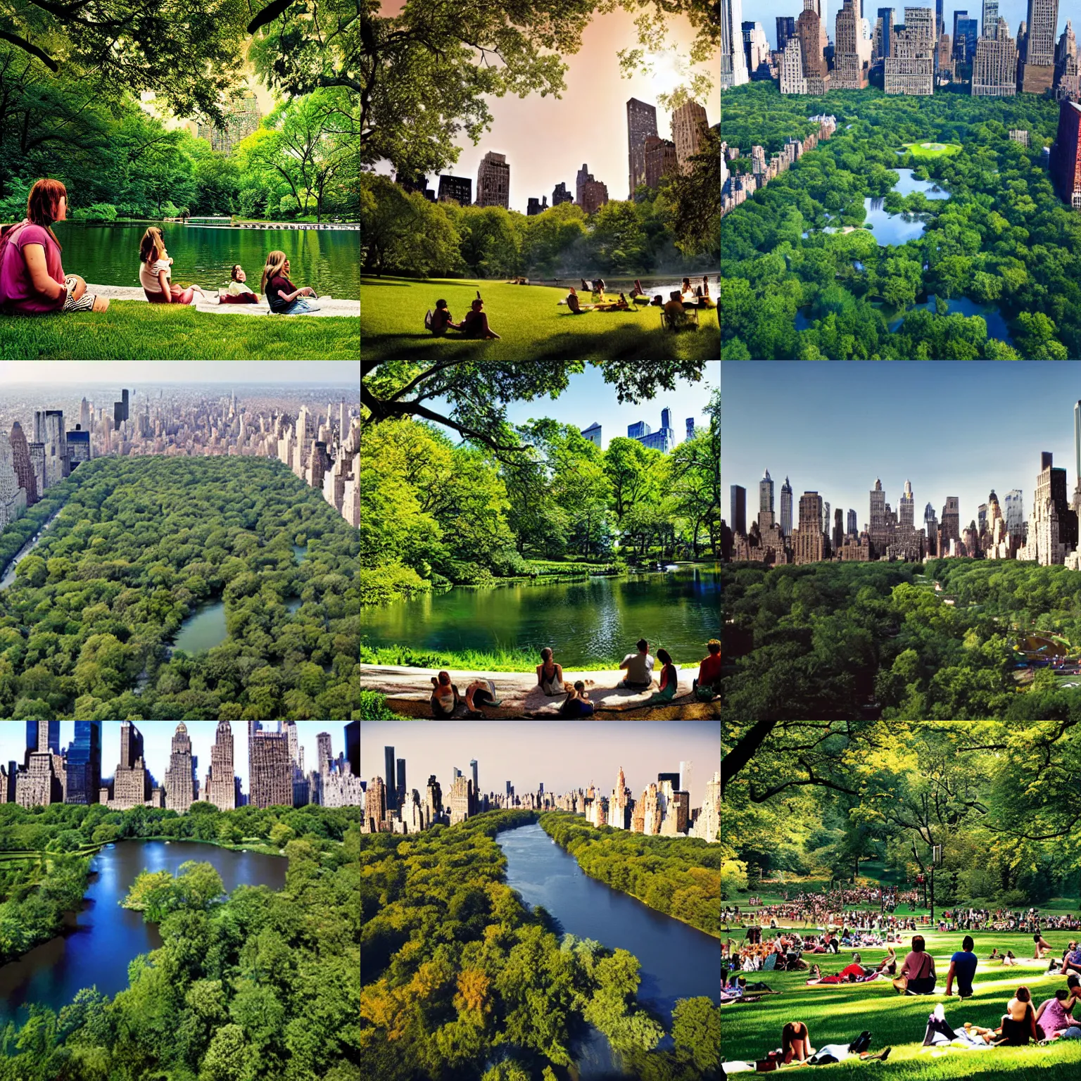 Prompt: Movie still of Central Park in the summer, by National Geographic