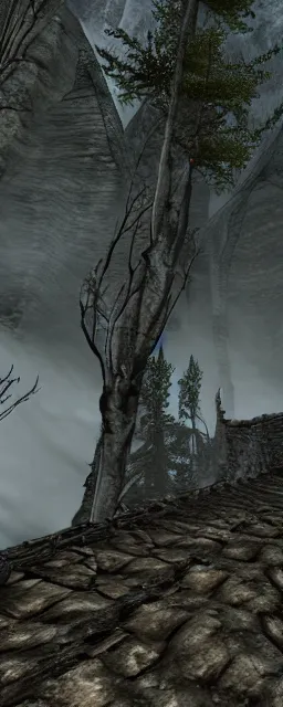 Prompt: skyrim wall nordic old