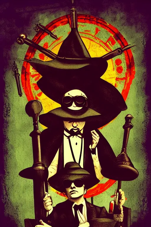 mob-mafia-saints-in-mexico-with-long-hat-and-one-stable-diffusion