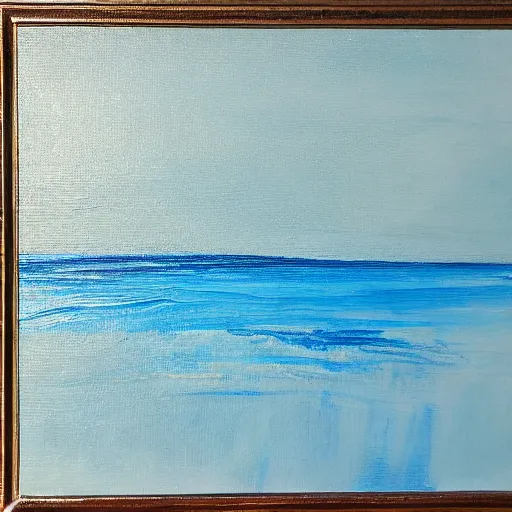 Image similar to different shades of blue oil painting