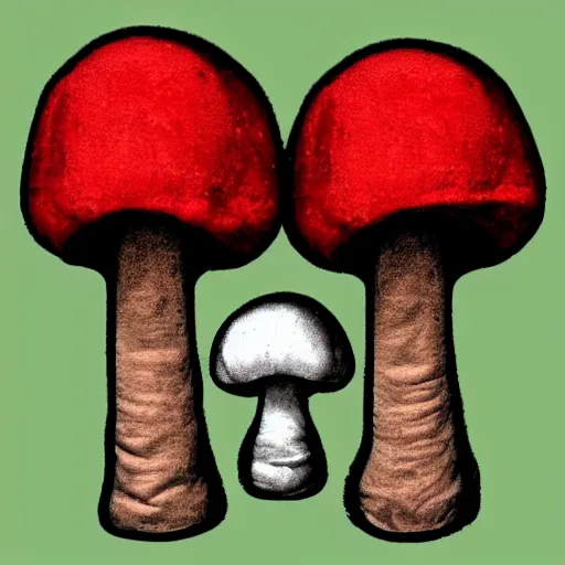 Prompt: Shroominati, a stylized logo of a mushroom-based secret society