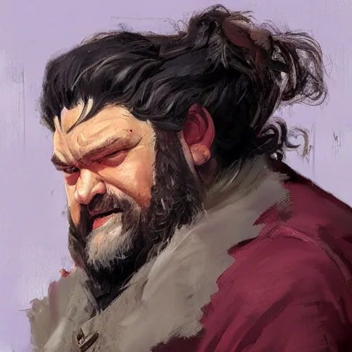 Image similar to greg manchess portrait painting of rubeus hagrid as overwatch character, medium shot, asymmetrical, profile picture, organic painting, sunny day, matte painting, bold shapes, hard edges, street art, trending on artstation, by huang guangjian and gil elvgren and sachin teng