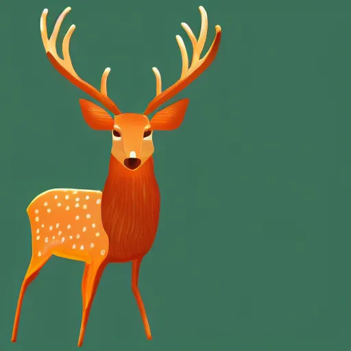 Image similar to poly art of a deer