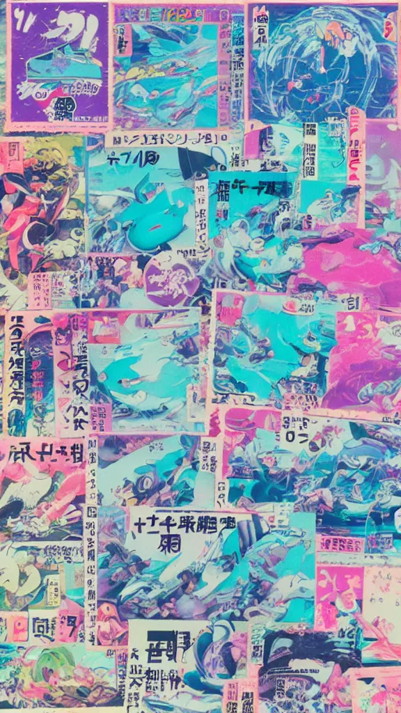 Prompt: japanese y 2 k ephemera, seapunk