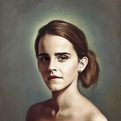 Prompt: emma watson, painting by walt whitman