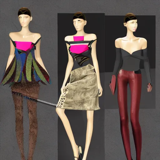 Image similar to Second Life fashion design