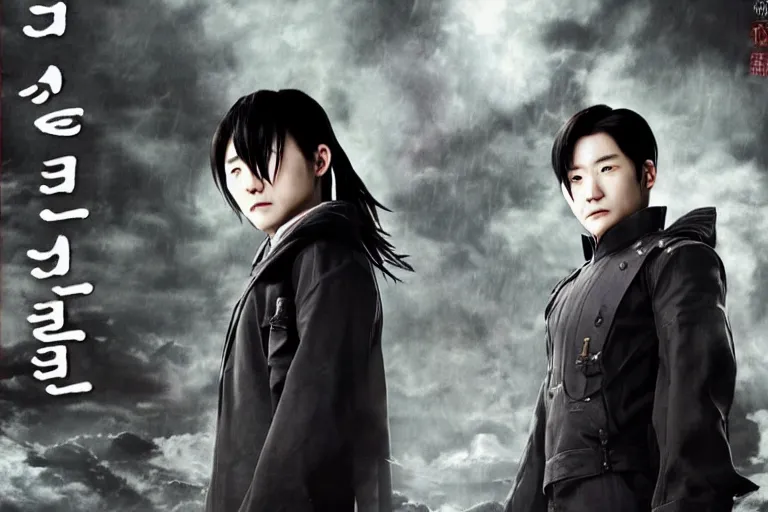 Movie poster of The Full Metal Alchemist Brotherhood,, Stable Diffusion