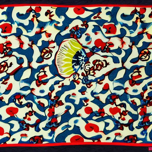 Image similar to photo of furoshiki Japanese wrapping cloth