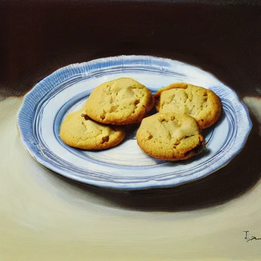 Prompt: Plate of Cookies by Thiebaud