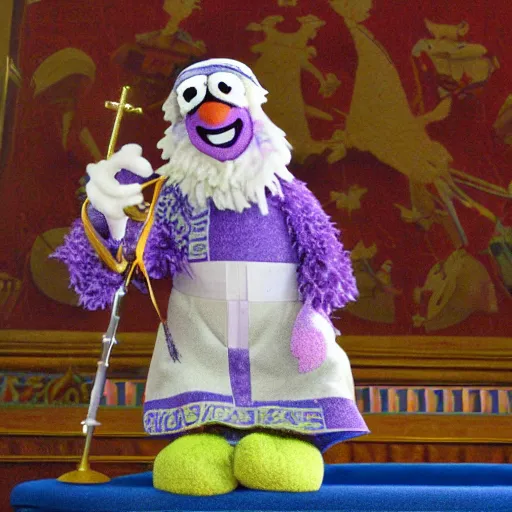 Image similar to the pope muppet ragdoll