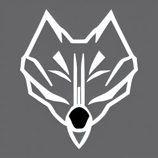 Image similar to minimalistic icon of a black wolf