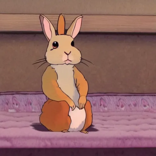 Prompt: a rabbit in the movie secret life of Arrietty