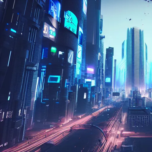 Prompt: cyberpunk city, futuristic, octane render, realistic, 4k