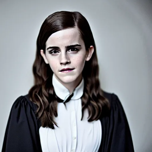 Prompt: Emma Watson as Professor Severus Snape