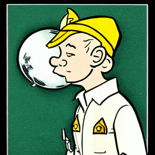 Image similar to tintin as drawn by don bluth