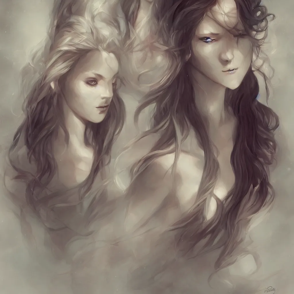 Image similar to girl, art by charlie bowater