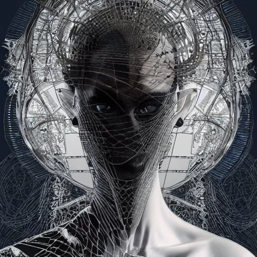 Prompt: the portrait of an absurdly beautiful, graceful, elegant, sophisticated, fashionable cyberpunk gravure idol, an ultrafine hyperdetailed illustration by kim jung gi, irakli nadar, takato yamamoto, intricate linework, neon colors, porcelain skin, unreal engine 5 highly rendered, global illumination, radiant light, detailed and intricate environment