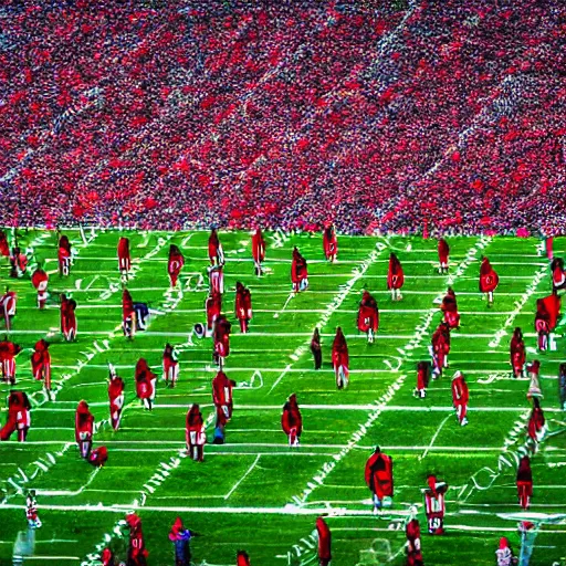 Image similar to football field filled with football players