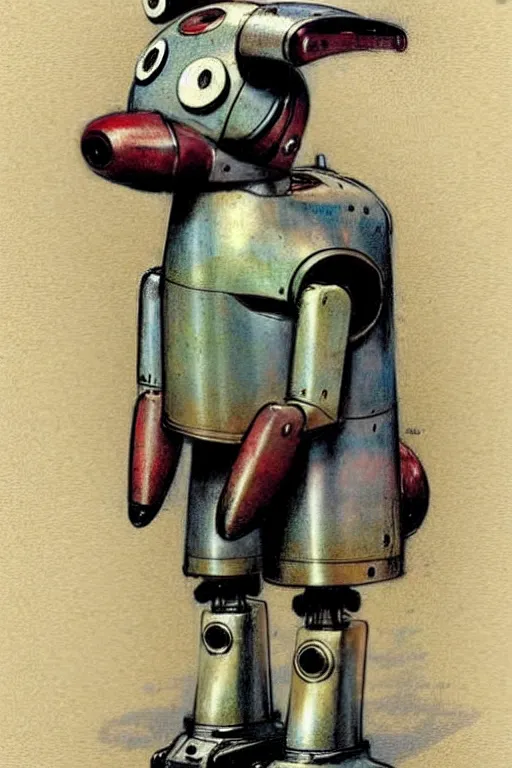 Image similar to (((((1950s retro robot dog . muted colors.))))) by Jean-Baptiste Monge !!!!!!!!!!!!!!!!!!!!!!!!!!!