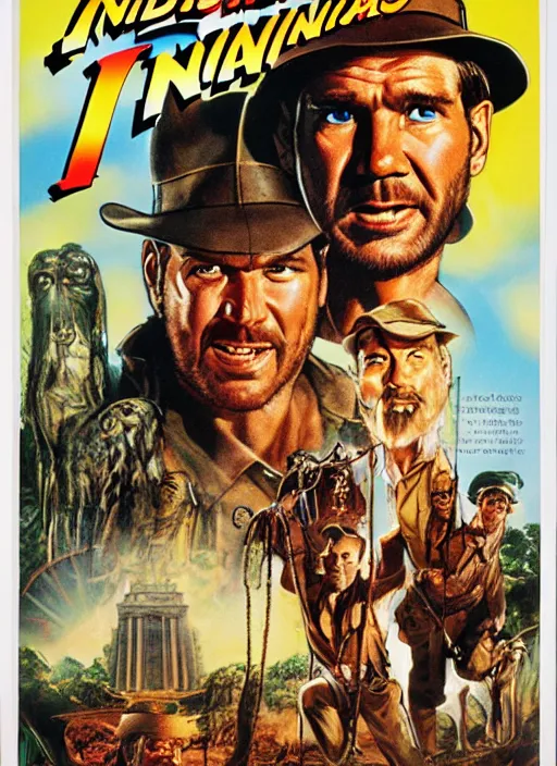 Image similar to 1 9 8 6 poster for indiana jones and the temple of boom