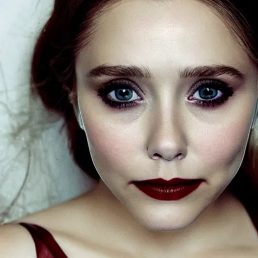 Image similar to elizabeth olsen as a vampire