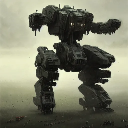 Image similar to fierce organic four legged mech, highly detailed, complex rendering, dramatic lighting, artstation, art by jakub rozalski