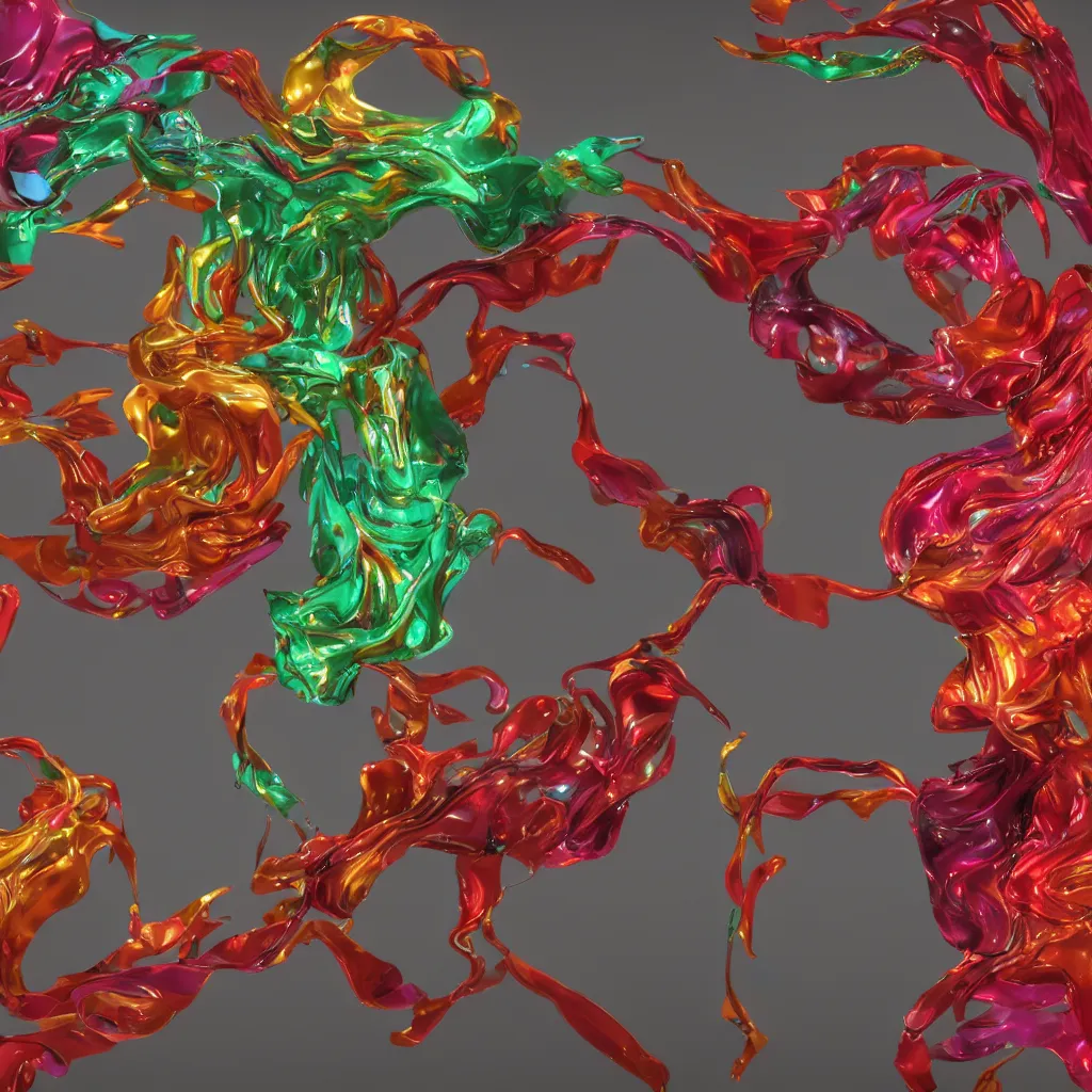 Image similar to painful pleasures by lynda benglis, octane render, colorful, 4 k, 8 k