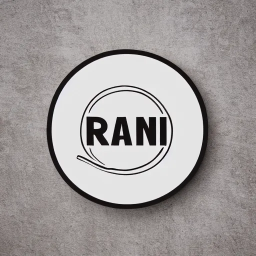 Prompt: rani logo sign coffee