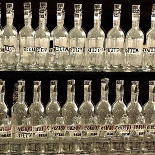 Prompt: 1 0 0 bottles of vodka