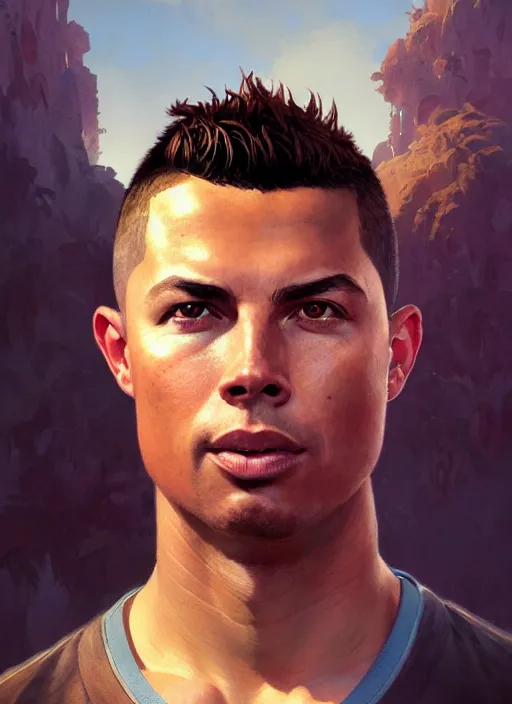 Image similar to highly detailed portrait of ronaldo luis nazario de lima, stephen bliss, unreal engine, fantasy art by greg rutkowski, loish, rhads, ferdinand knab and lois van baarle, ilya kuvshinov, rossdraws, tom bagshaw, alphonse mucha, global illumination, detailed and intricate environment