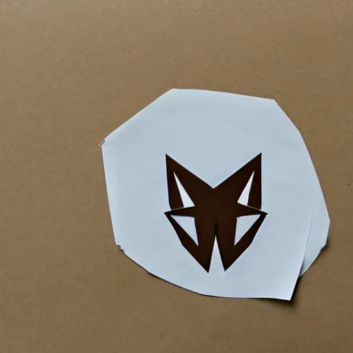Prompt: paper burning from the center, making a shape of a fox